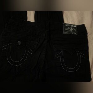 True Religion Ricky Relaxed Straight Black Denim